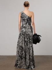 Religion Grey One Shoulder Maxi Dress With Full Floaty Skirt - Image 3 of 6