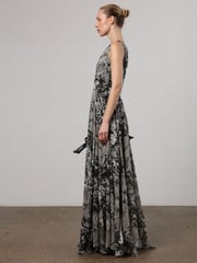 Religion Grey One Shoulder Maxi Dress With Full Floaty Skirt - Image 4 of 6