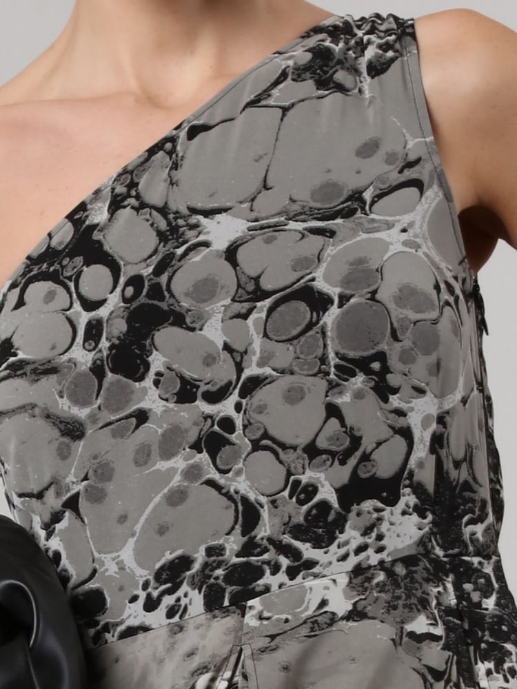 Religion Grey One Shoulder Maxi Dress With Full Floaty Skirt - Image 6 of 6