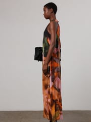 Religion Orange Halterneck Maxi Dress in Abstract Print - Image 5 of 6