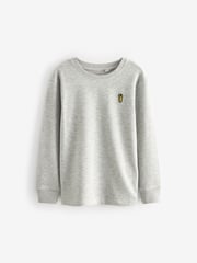 Green/Grey/Ecru/Blue Long Sleeve Cosy T-Shirts 4 Pack (3-16yrs) - Image 3 of 8