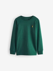Green/Grey/Ecru/Blue Long Sleeve Cosy T-Shirts 4 Pack (3-16yrs) - Image 5 of 8