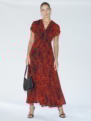 Religion Red Delight Wrap Dress With Full Skirt in Beautiful Prints - Image 2 of 6