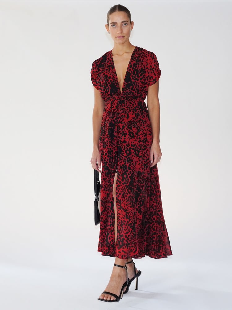 Religion Red Delight Wrap Dress With Full Skirt in Beautiful Prints - Image 6 of 6