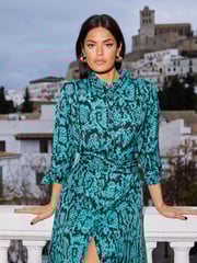 Dancing Leopard Dove Maxi Shirt Dress - Image 4 of 5