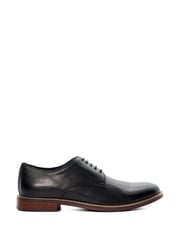 Dune London Black Wide Fit Stanleyy Soft Leather Gibson Shoes - Image 3 of 7