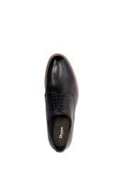 Dune London Black Wide Fit Stanleyy Soft Leather Gibson Shoes - Image 6 of 7