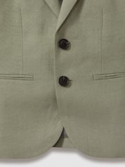 Reiss Apple Kin 9-13 yrs Linen Single Breasted Blazer - Image 3 of 3