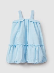 Reiss Blue Emeri 13-14 yrs Seersucker Bubble Hem Dress - Image 1 of 5