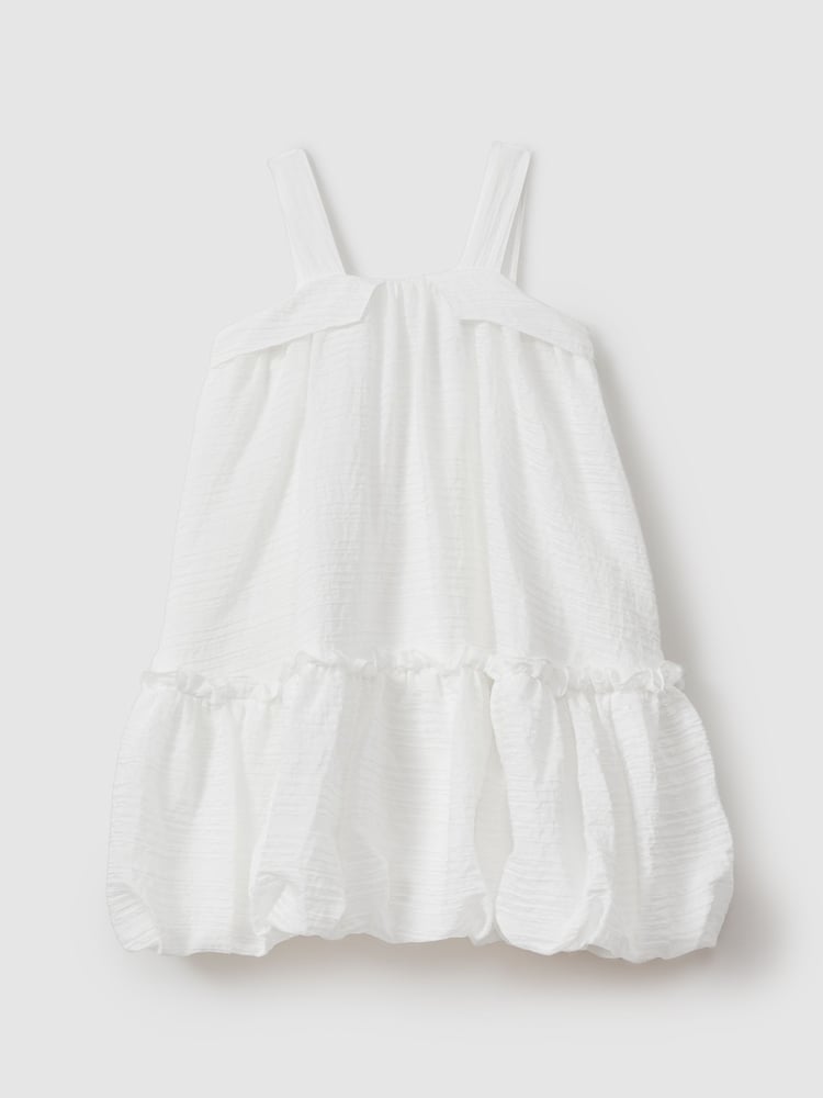 Reiss Ivory Emeri 9-13 yrs Seersucker Bubble Hem Dress - Image 2 of 5