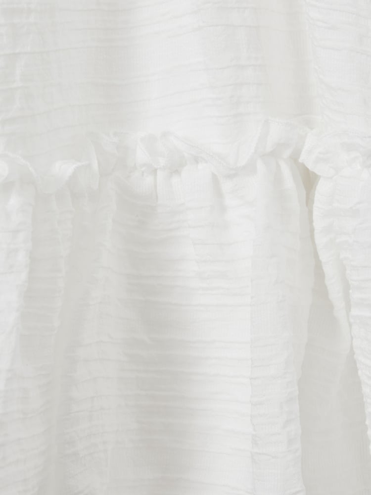 Reiss Ivory Emeri 9-13 yrs Seersucker Bubble Hem Dress - Image 5 of 5