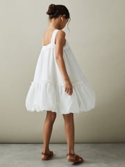 Reiss Ivory Emeri 4-9 yrs Seersucker Bubble Hem Dress - Image 3 of 4