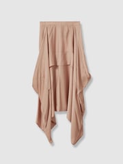 Reiss Nude Maisie Side Pleat Asymmetric Midi Skirt - Image 2 of 5