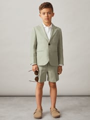 Reiss Apple Kin 9-13 yrs Linen Suit Shorts - Image 1 of 5