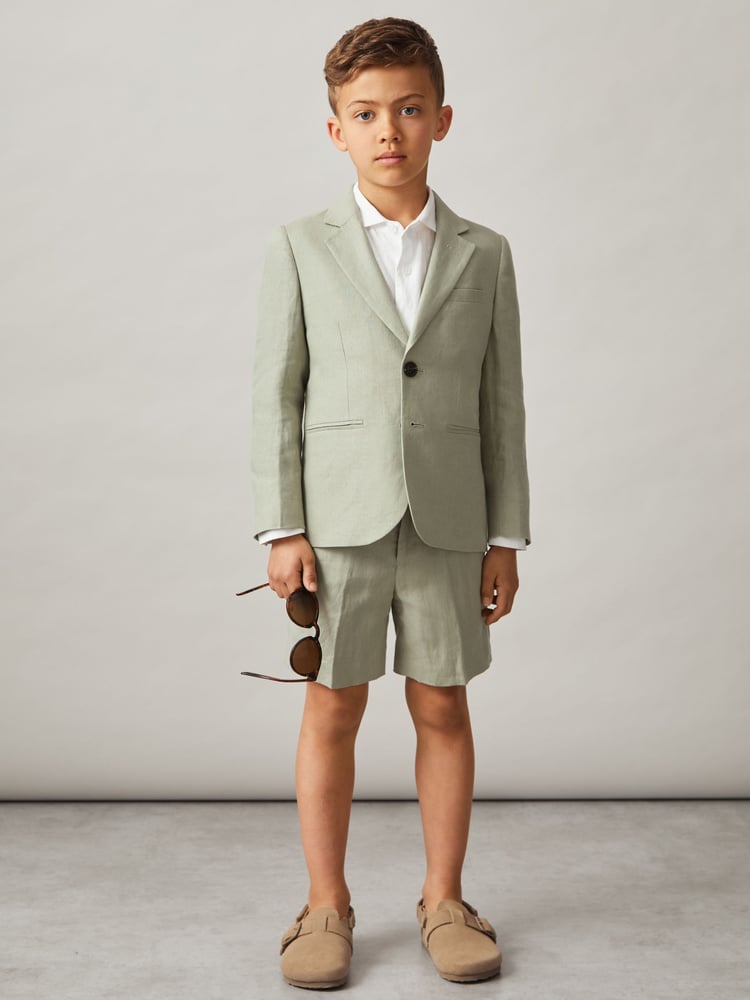 Reiss Apple Kin 9-13 yrs Linen Suit Shorts - Image 1 of 5