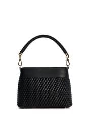 Dune London Black Dinidelphie Medium Woven Grab Bag - Image 3 of 6