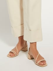 Dune London Pink Maryanna Low Block Heel Sandals - Image 1 of 6