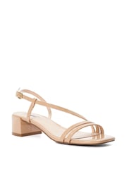 Dune London Pink Maryanna Low Block Heel Sandals - Image 3 of 6