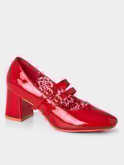 Joe Browns Red Twin Strap Mary Jane Heels - Image 3 of 4