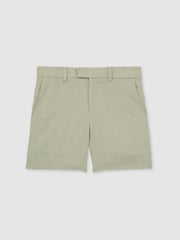 Reiss Apple Kin 13-14 yrs Slim Fit Linen Adjustable Trousers - Image 1 of 5