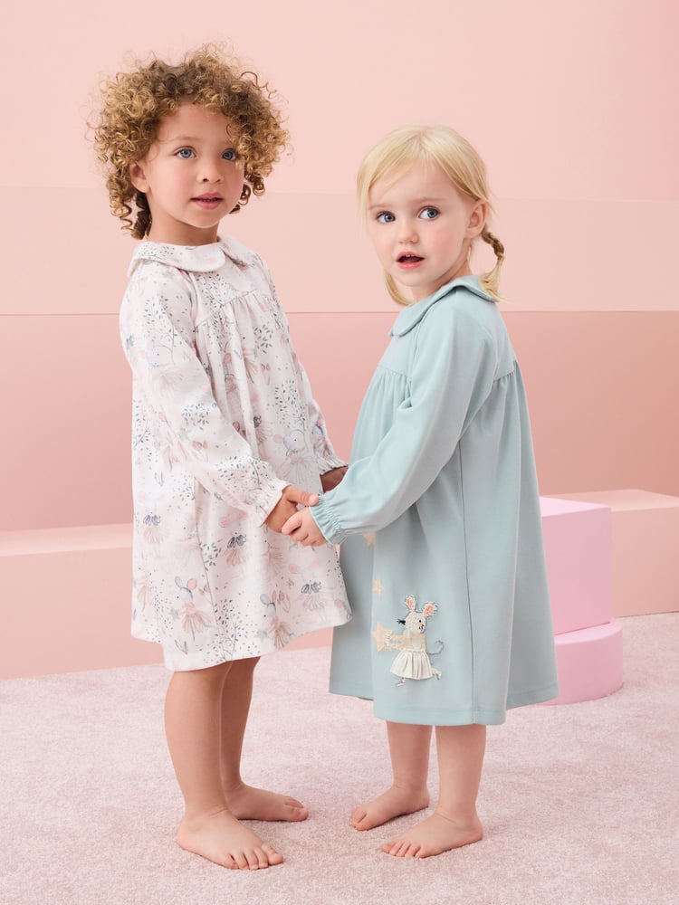 Blue/White Mouse Nighties 2 Pack (2-12yrs) - Image 1 of 9