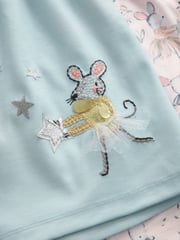 Blue/White Mouse Nighties 2 Pack (2-12yrs) - Image 8 of 9