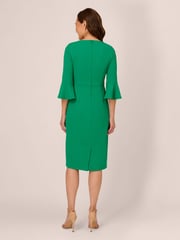 Adrianna Papell Green Bell Sleeve Tie Front Dress - Image 2 of 7