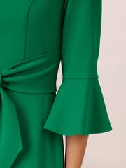 Adrianna Papell Green Bell Sleeve Tie Front Dress - Image 5 of 7