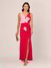 Adrianna Papell Pink Two-Tone Evening Gown - Image 3 of 6