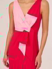 Adrianna Papell Pink Two-Tone Evening Gown - Image 4 of 6