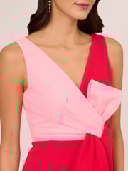 Adrianna Papell Pink Two-Tone Evening Gown - Image 5 of 6