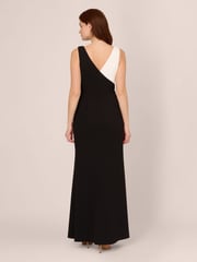 Adrianna Papell Pink Two-Tone Evening Gown - Image 2 of 6