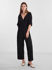 Y.A.S Black Plisse Belted Jumpsuit - Image 1 of 6