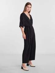 Y.A.S Black Plisse Belted Jumpsuit - Image 3 of 6