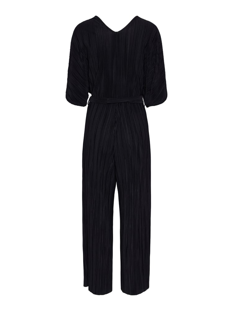 Y.A.S Black Plisse Belted Jumpsuit - Image 6 of 6