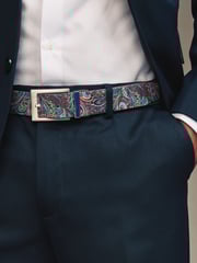 Brown Reversible Printed Leather Belt - Image 2 of 7