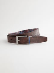 Brown Reversible Printed Leather Belt - Image 3 of 7
