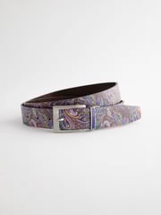 Brown Reversible Printed Leather Belt - Image 4 of 7