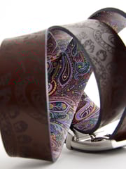Brown Reversible Printed Leather Belt - Image 5 of 7