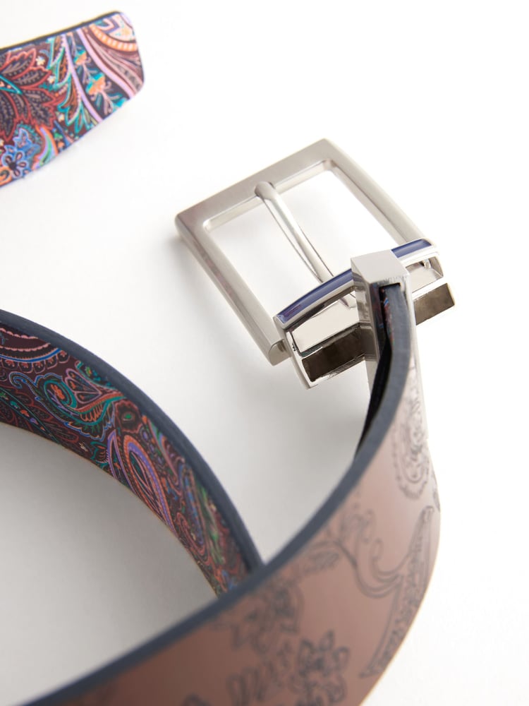 Brown Reversible Printed Leather Belt - Image 7 of 7