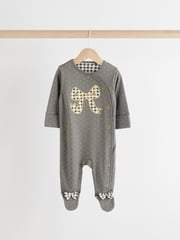 Grey Baby 100% Cotton Sleepsuits 3 Pack (0mths-2yrs) - Image 3 of 12