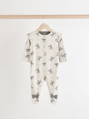 Grey Baby 100% Cotton Sleepsuits 3 Pack (0mths-2yrs) - Image 4 of 12