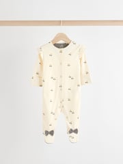 Grey Baby 100% Cotton Sleepsuits 3 Pack (0mths-2yrs) - Image 5 of 12