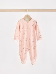 Pastel Character 5 Pack Baby Footed 100% Cotton Sleepsuits 5 Pack (0-2yrs) - Image 6 of 15