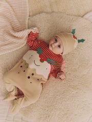 Red Pudding Baby Christmas Sleepsuit & Hat Set (0mths-2yrs) - Image 1 of 13