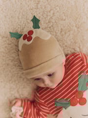 Red Pudding Baby Christmas Sleepsuit & Hat Set (0mths-2yrs) - Image 3 of 13