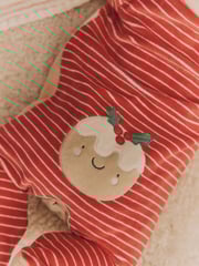 Red Pudding Baby Christmas Sleepsuit & Hat Set (0mths-2yrs) - Image 4 of 13