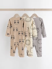 Neutral Rainbow Baby Footless Sleepsuits 3 Pack (0mths-3yrs) - Image 2 of 10