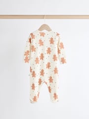 Ecru Baby Christmas Character 100% Cotton Sleepsuit (0mths-2yrs) - Image 6 of 11
