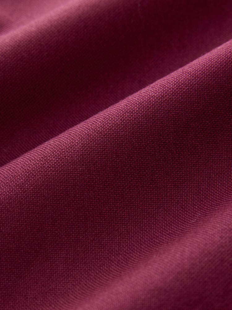 Burgundy Red Slim Fit Long Sleeve Oxford Shirt - Image 8 of 8